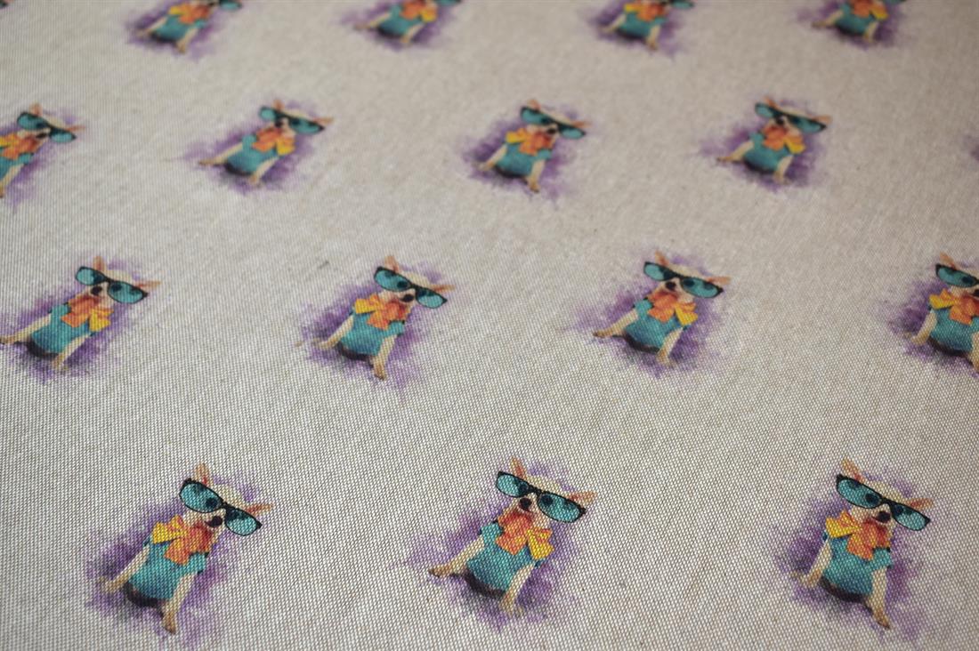 Natural Printed Digital Canvas Fabric