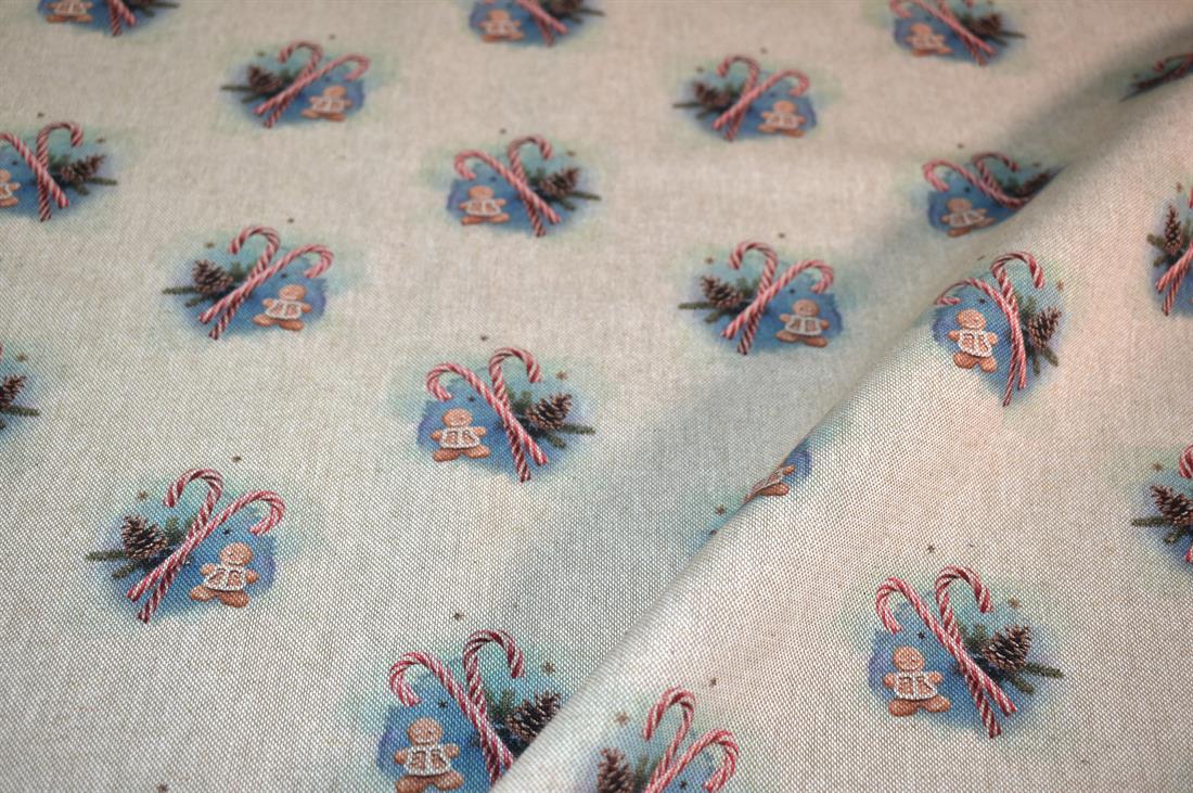 Natural Printed Digital Canvas Fabric