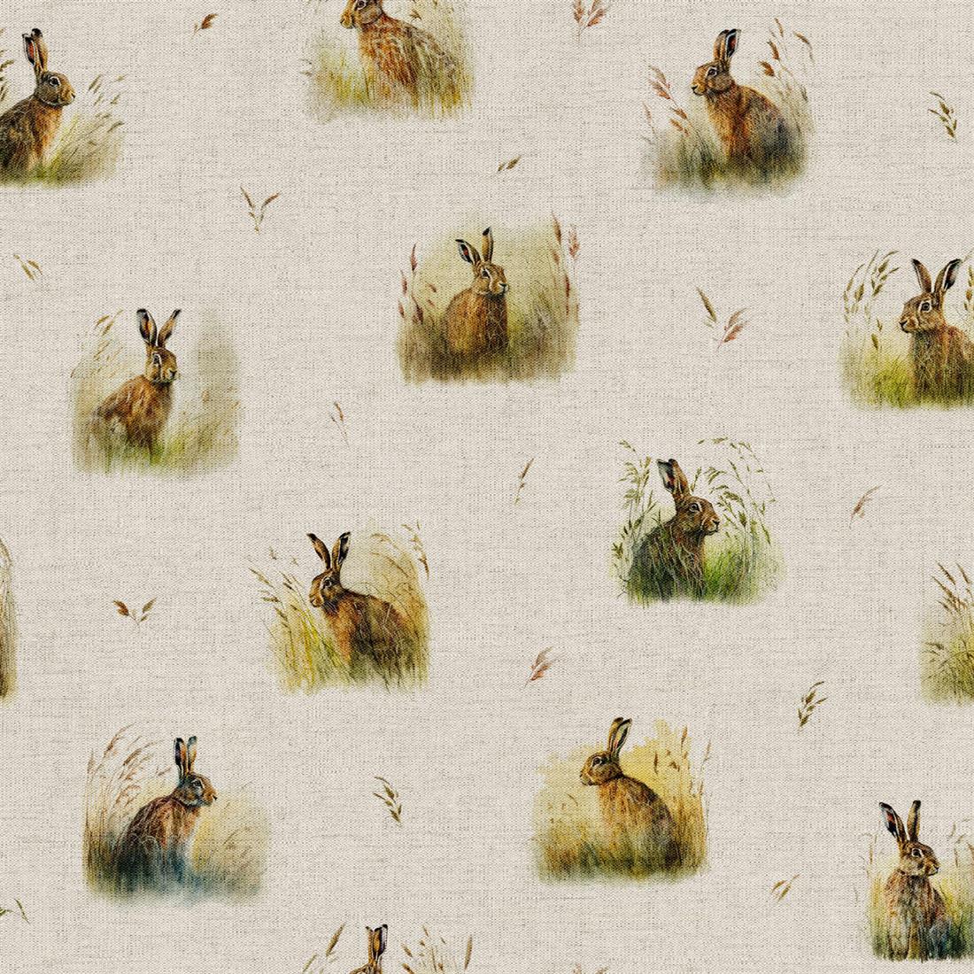 Natural Country Hare All Over Printed Digital Canvas