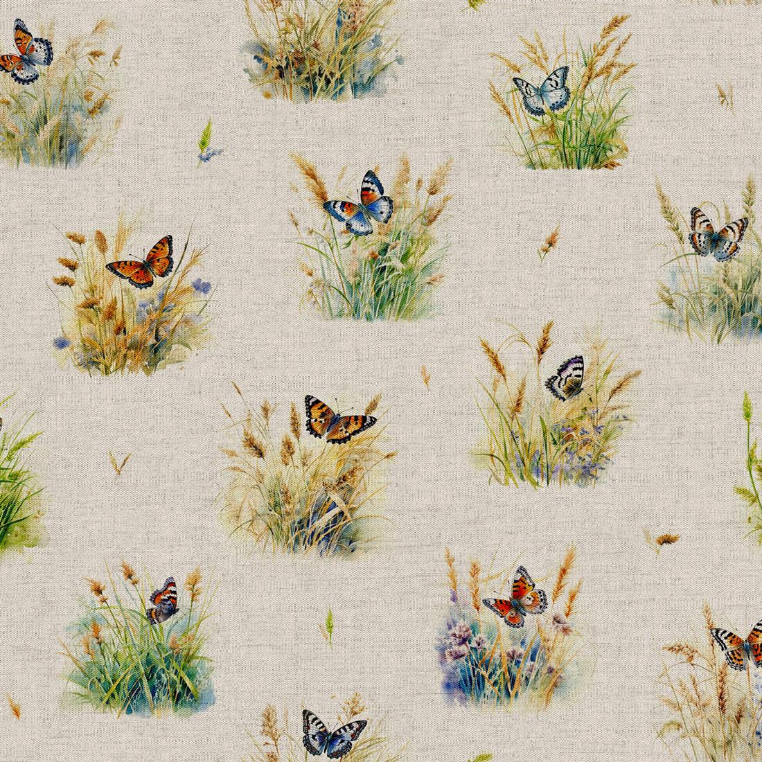 Natural Wild Butterflies All Over Printed Digital Canvas