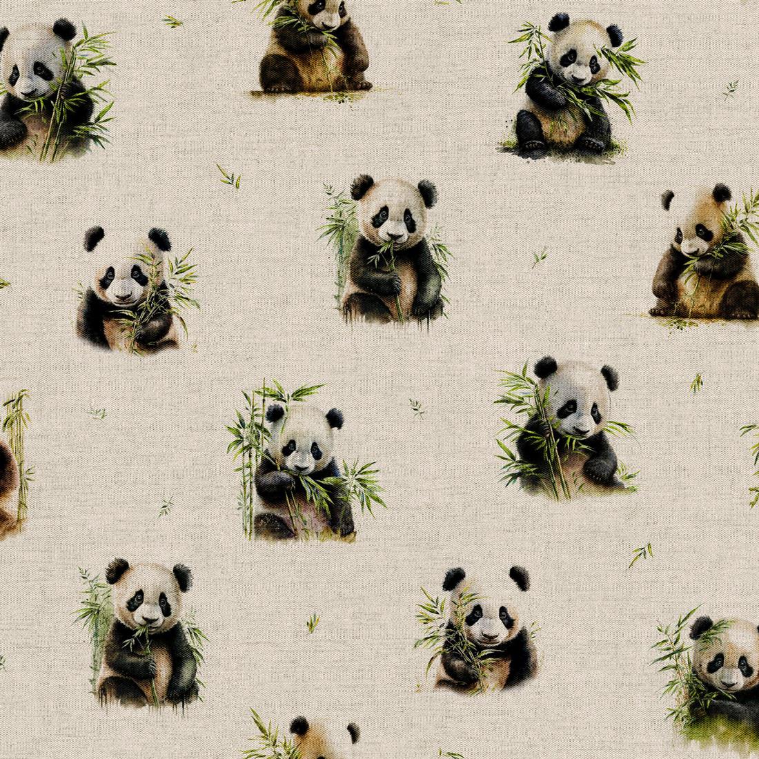 Natural Baby Panda All Over Printed Digital Canvas