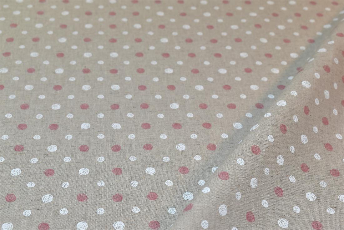 Natural Dots Printed Digital Canvas Fabric