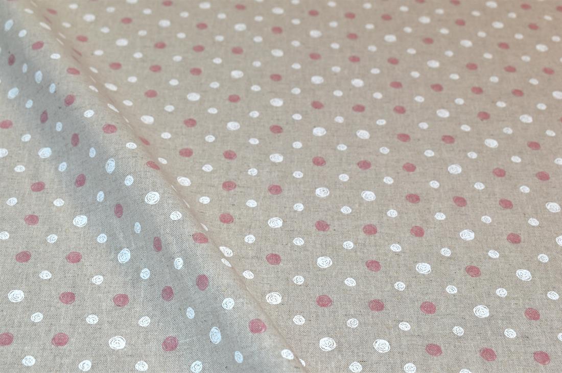 Natural Dots Printed Digital Canvas Fabric