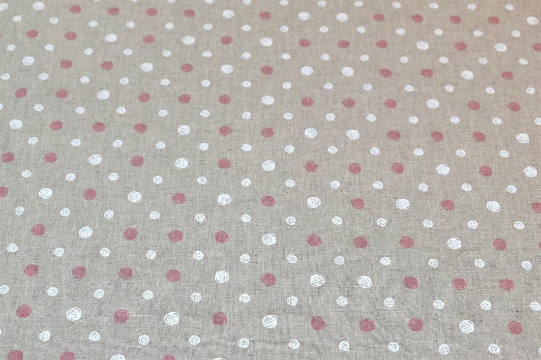 Natural Dots Printed Digital Canvas Fabric