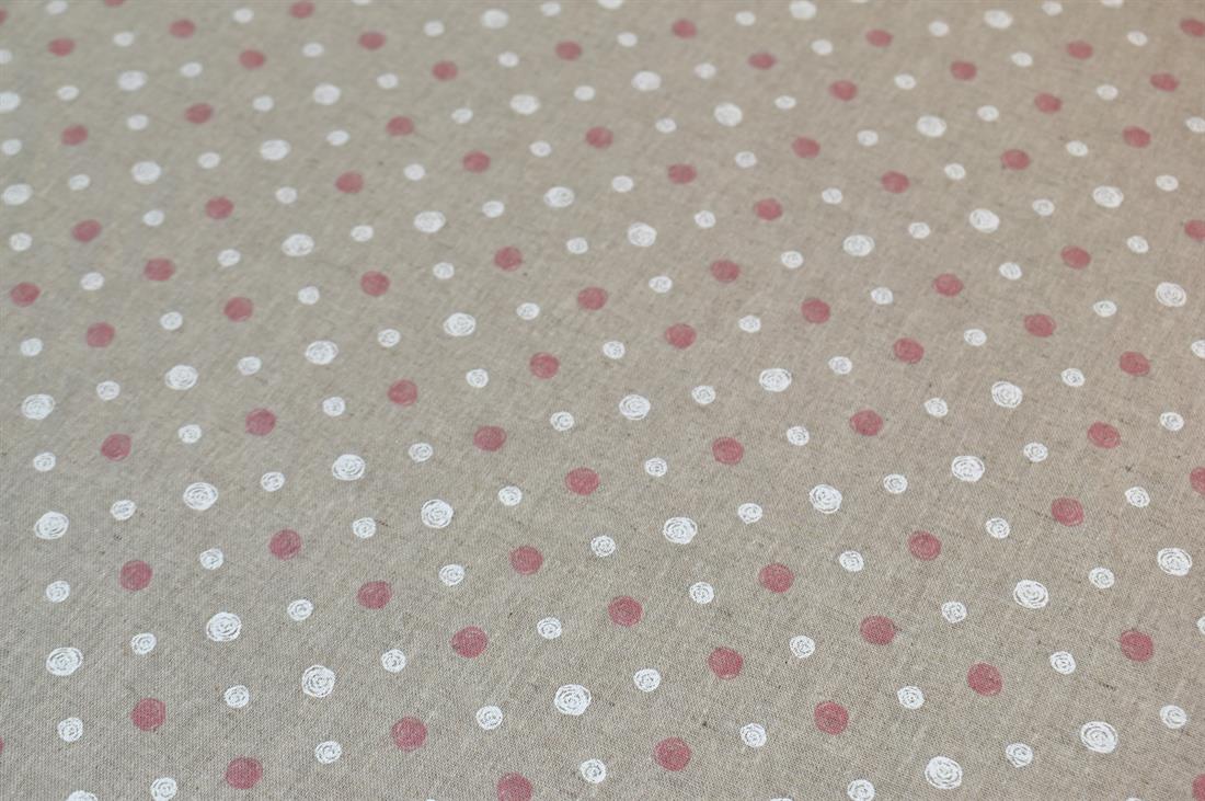 Natural Dots Printed Digital Canvas Fabric