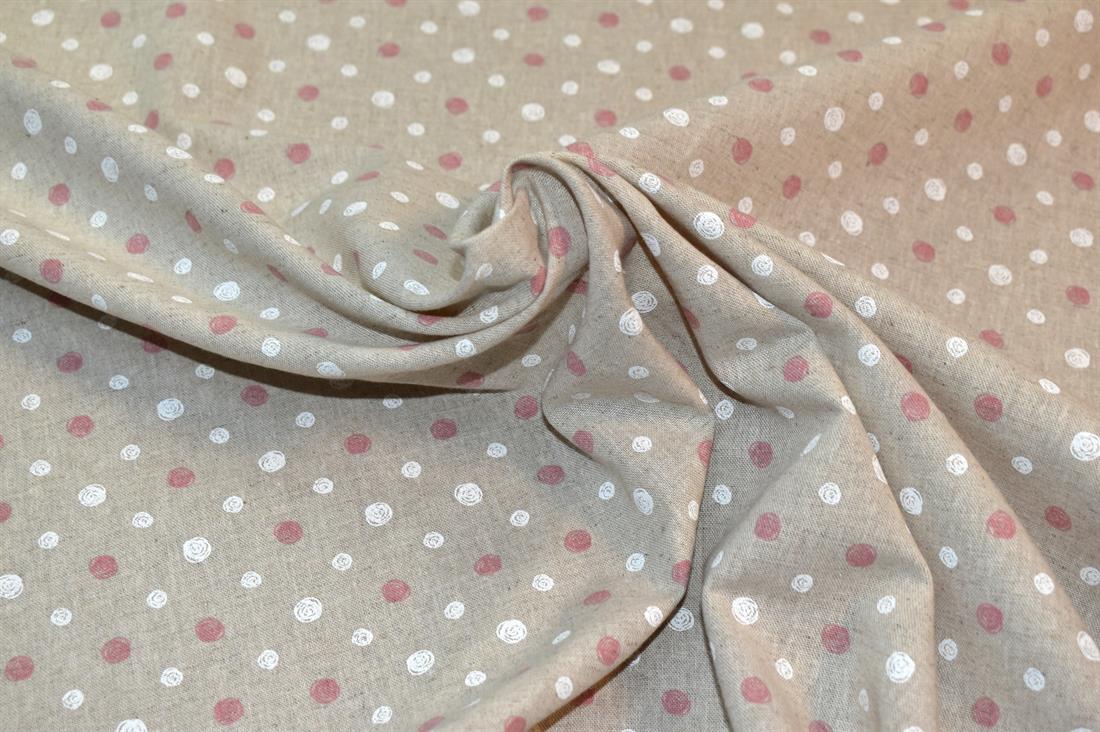 Natural Dots Printed Digital Canvas Fabric