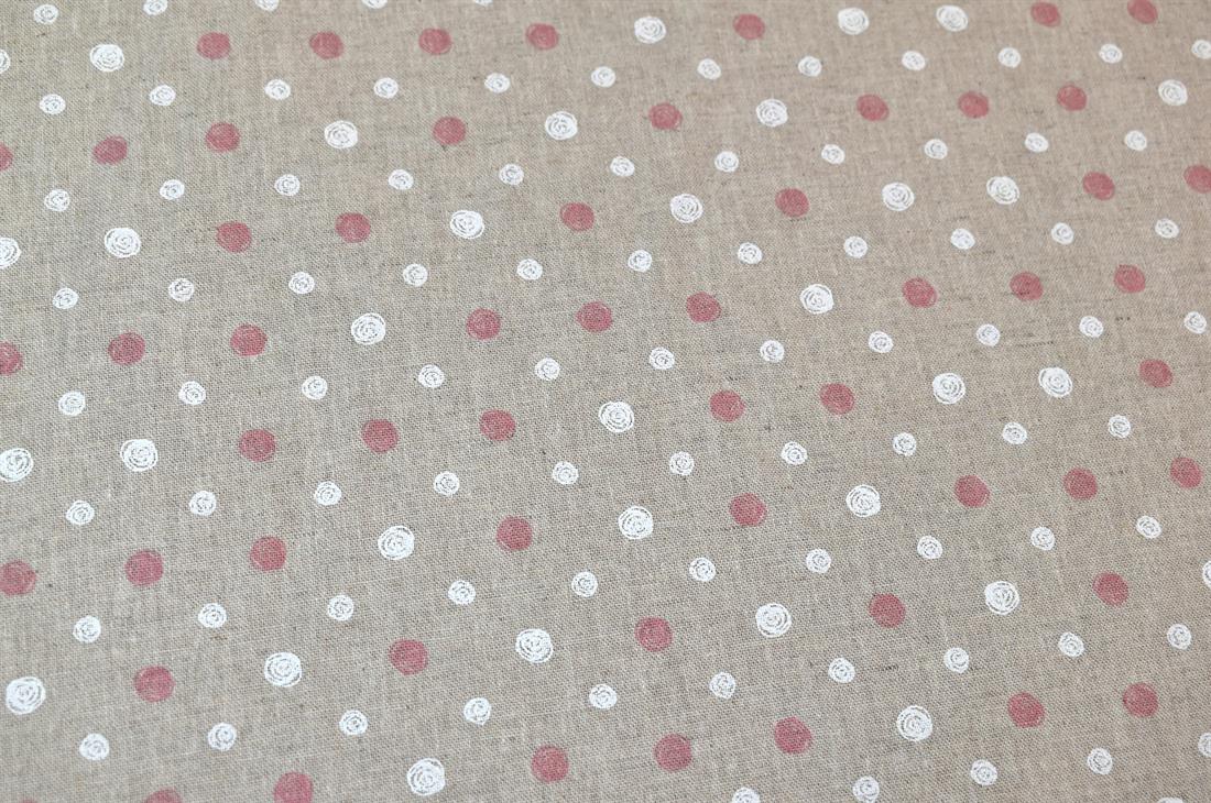 Natural Dots Printed Digital Canvas Fabric