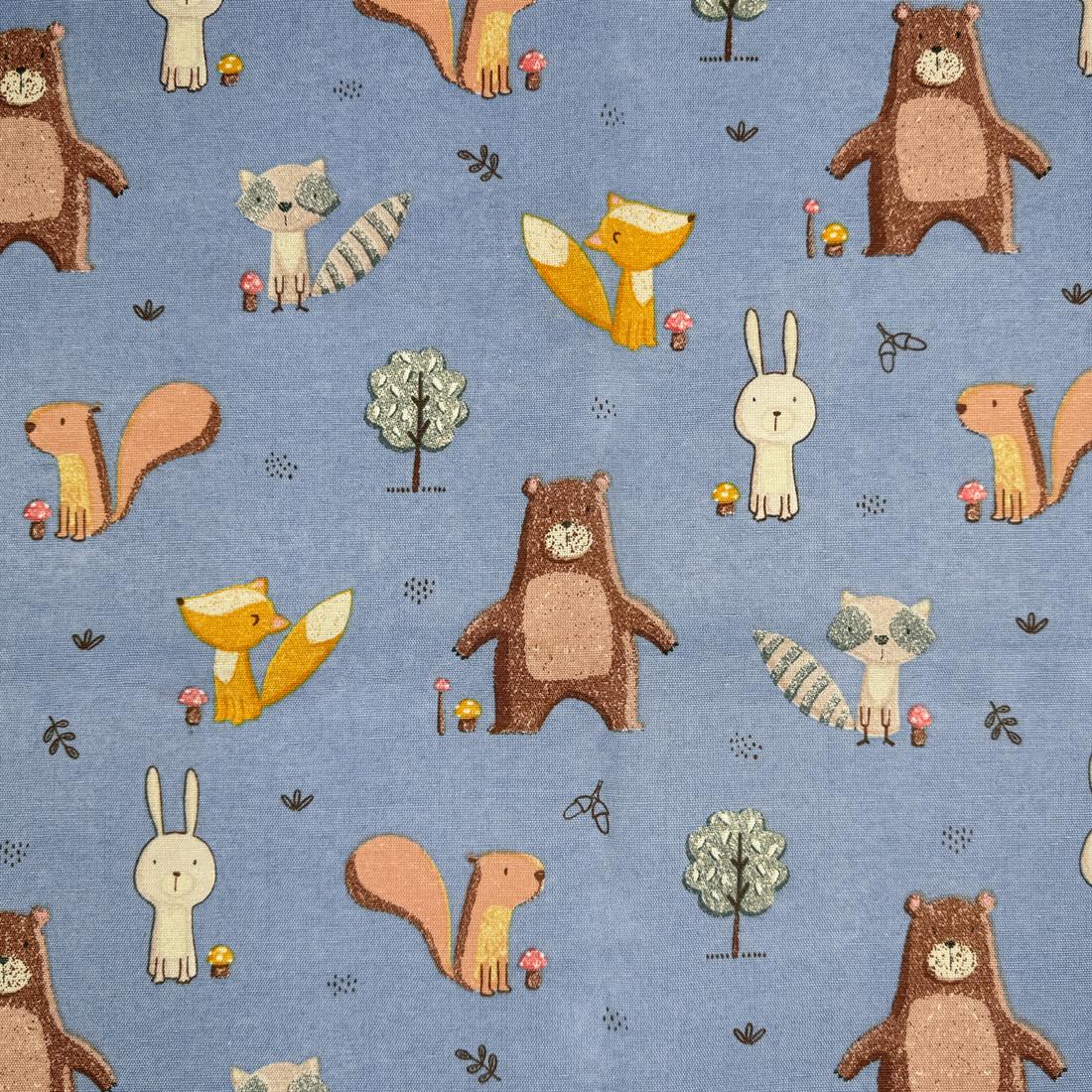 Forest Friends Printed Digital Canvas Fabric