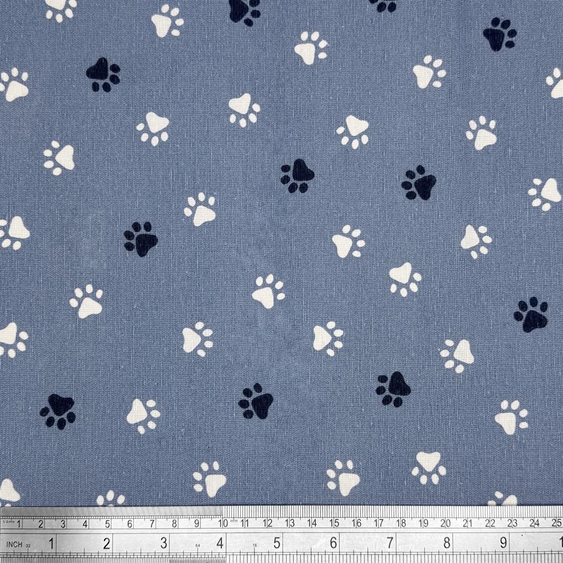Paw Printed Digital Canvas Fabric