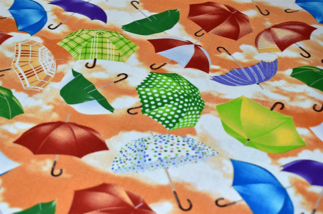 Umbrella Printed 100% Cotton Canvas