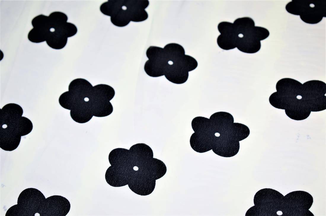 Ivory Quality Printed Chiffon, Flower Print