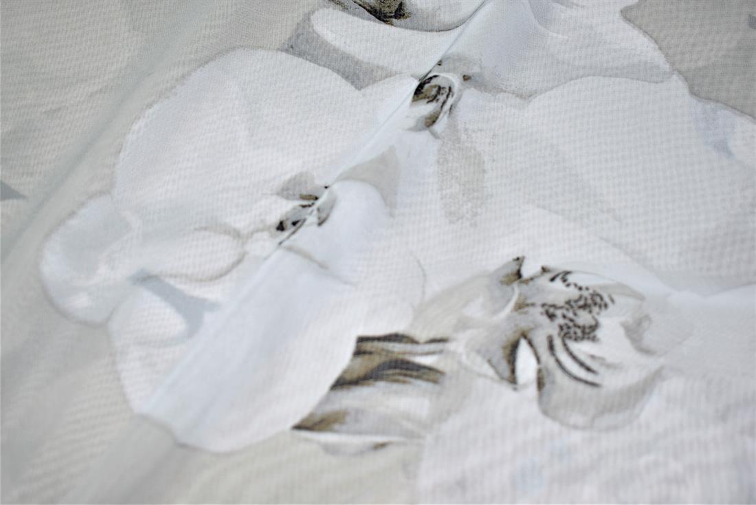 Light Grey Quality Printed Chiffon