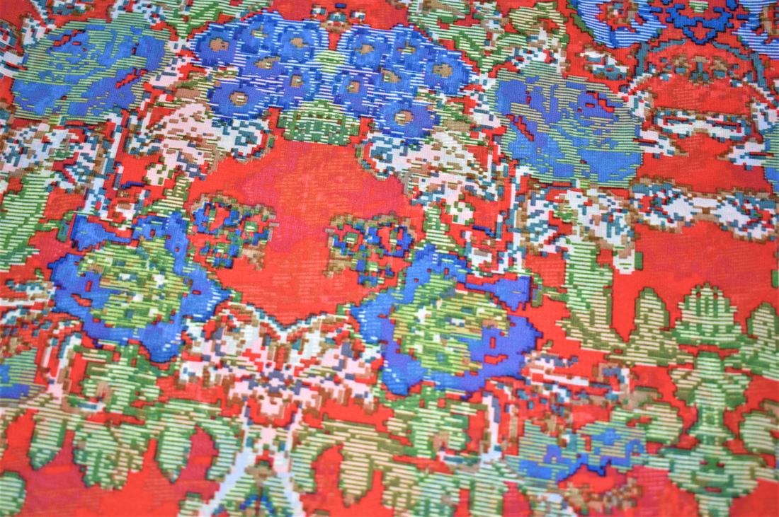 Orange Printed Chiffon