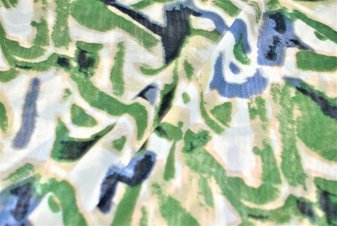 Green Printed Chiffon