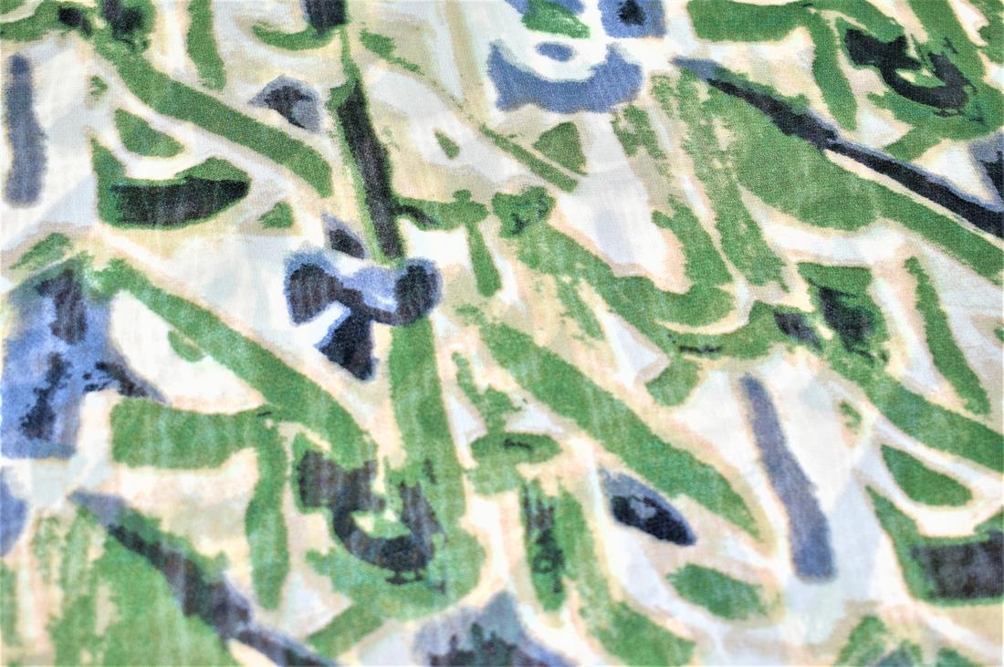 Green Printed Chiffon