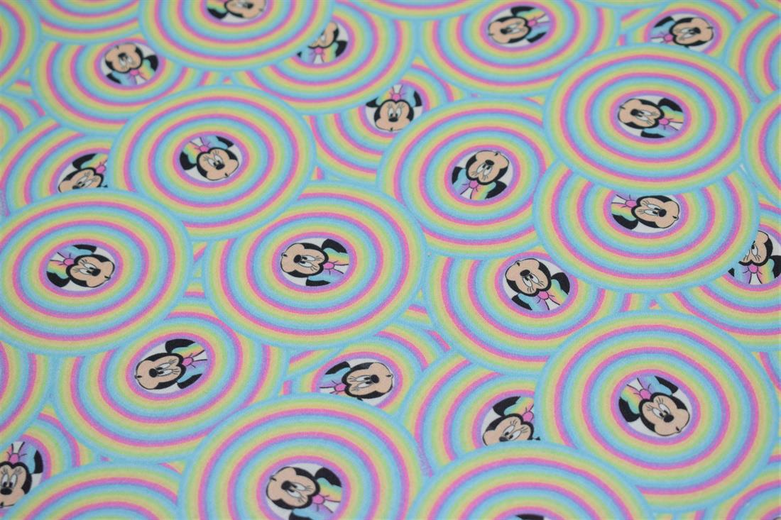 Rainbow Mickey Mouse Print Little-Johnny Disney Bubble Minnie 100%…