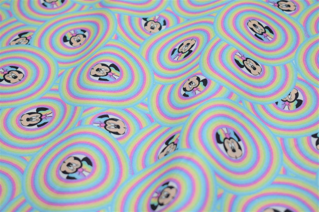 Rainbow Mickey Mouse Print Little-Johnny Disney Bubble Minnie 100%…