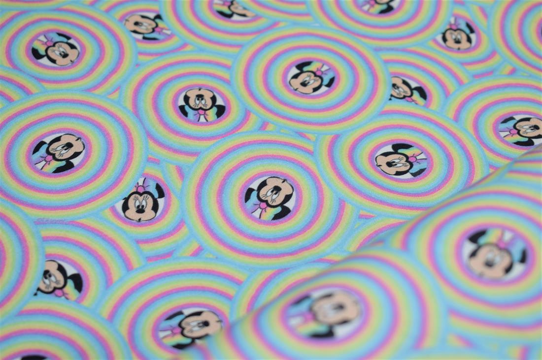 Rainbow Mickey Mouse Print Little-Johnny Disney Bubble Minnie 100%…