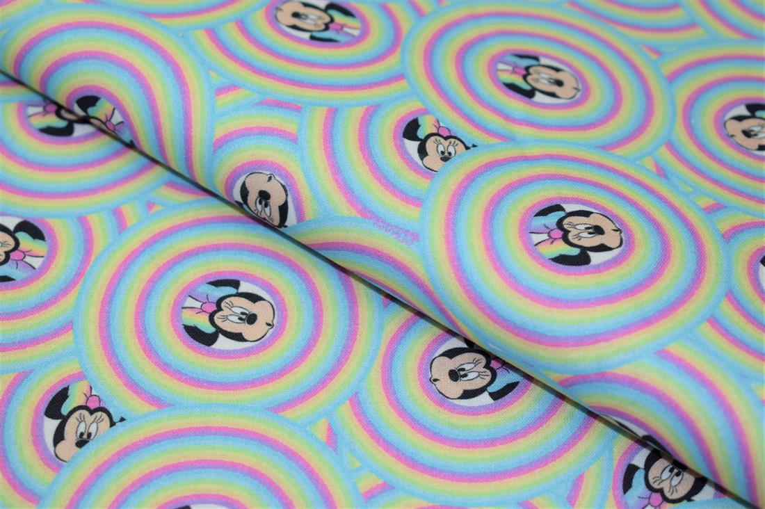 Rainbow Mickey Mouse Print Little-Johnny Disney Bubble Minnie 100%…