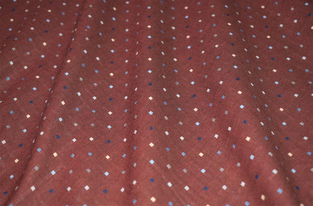 Brown Woven Dobby Fabric