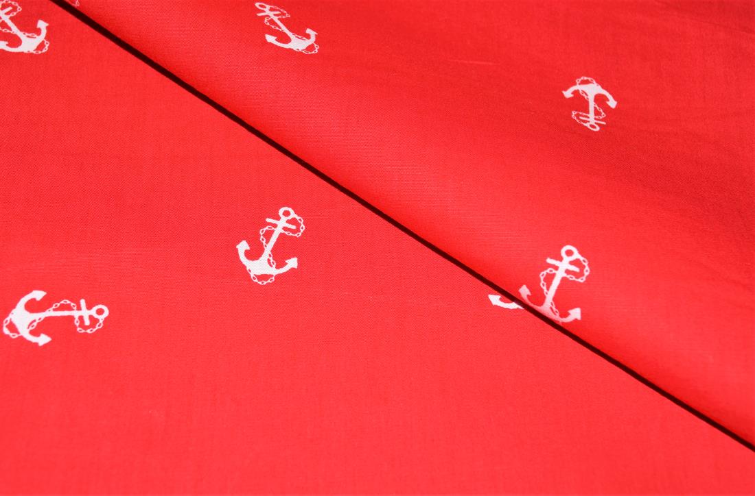 Red Printed 100% Cotton Fabric