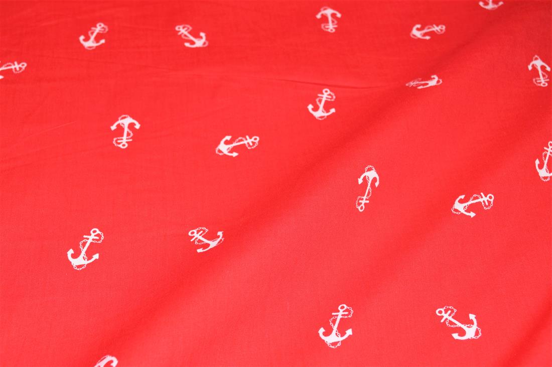 Red Printed 100% Cotton Fabric