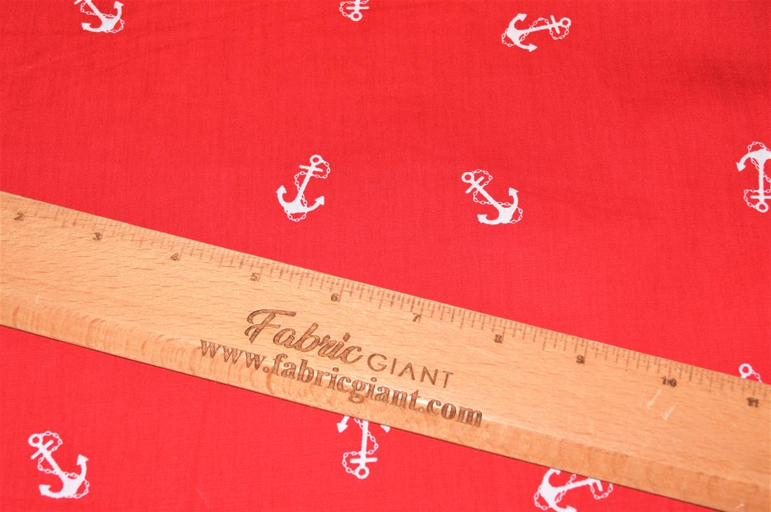 Red Printed 100% Cotton Fabric