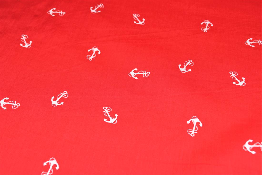 Red Printed 100% Cotton Fabric