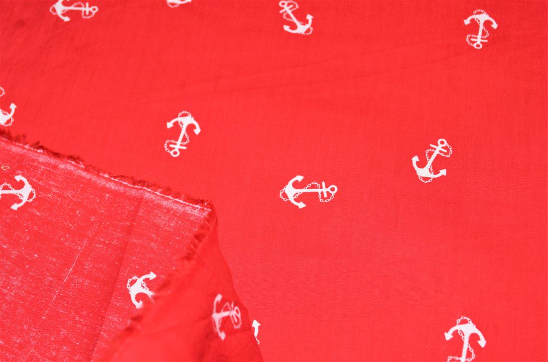 Red Printed 100% Cotton Fabric