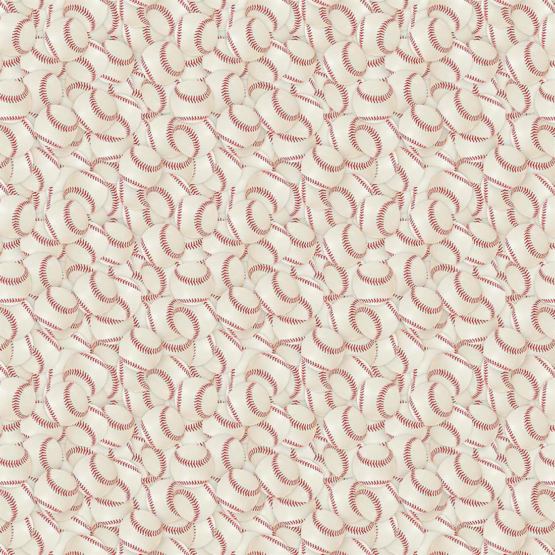 White Baseballs- CC398 140Cm Wide Crafty Cottons Digitally Printed…