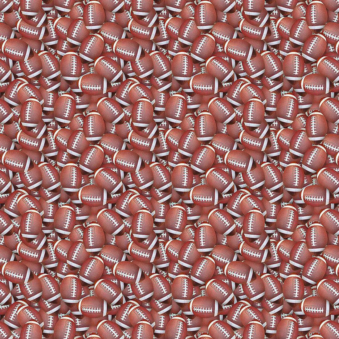 Brown American Football - CC399 140Cm Wide Crafty Cottons Digitally…