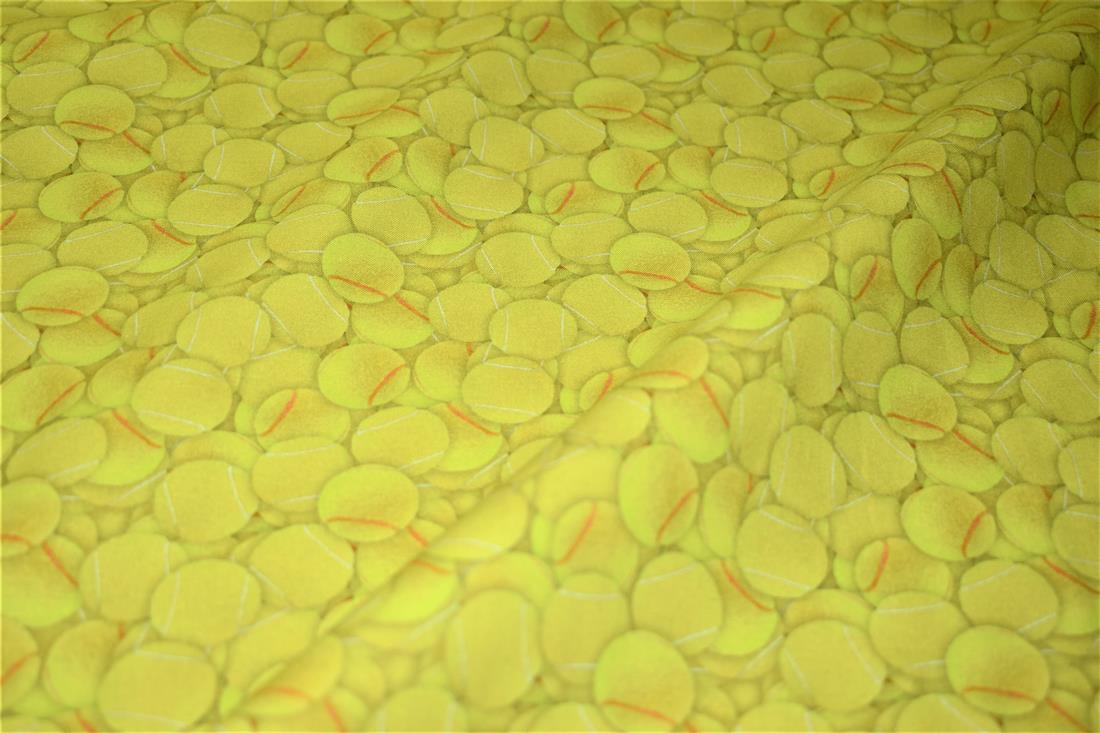 Green Tennis Balls - CC400 Crafty Cotton Fabric