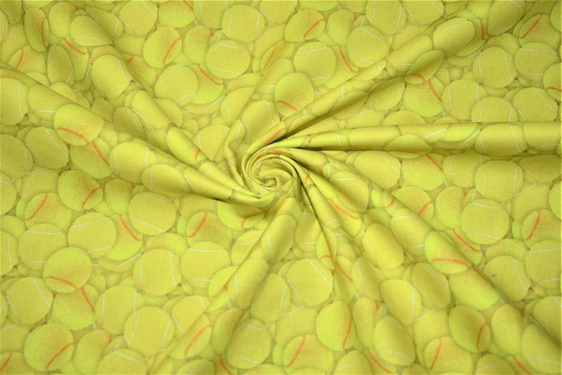 Green Tennis Balls - CC400 Crafty Cotton Fabric