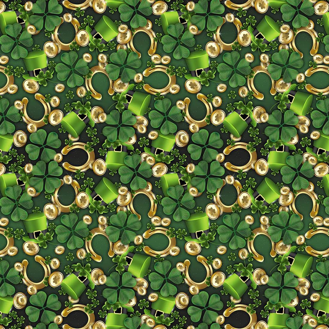 Green Luck of the Irish - CC419 140Cm Wide Crafty Cottons Digitally…