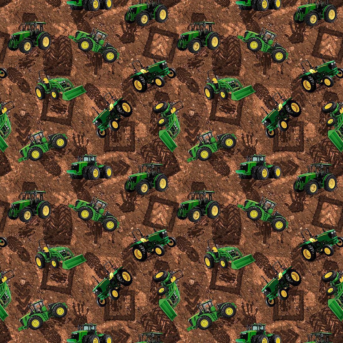 Brown Tractors - CC421 140Cm Wide Crafty Cottons Digitally Printed…