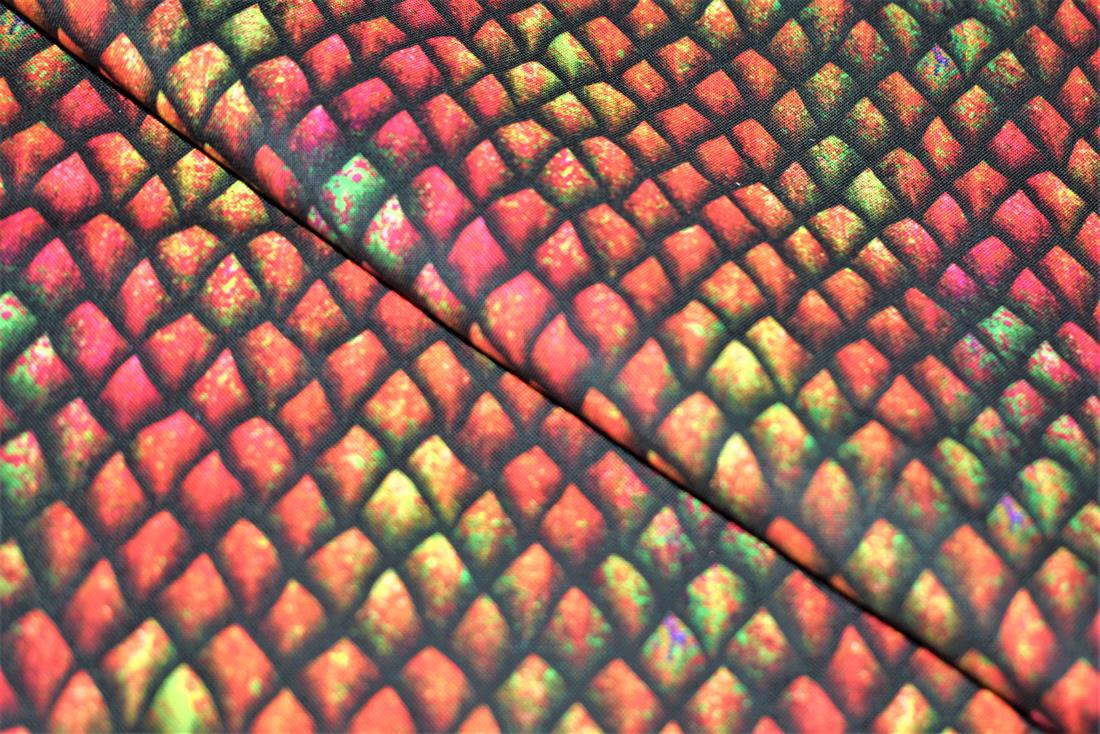 Dragon Scales 140Cm Wide Crafty Cottons Digitally Printed 100% Fabric