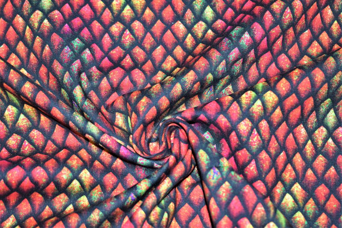 Dragon Scales 140Cm Wide Crafty Cottons Digitally Printed 100% Fabric