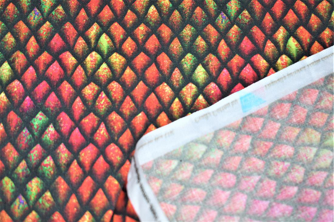 Dragon Scales 140Cm Wide Crafty Cottons Digitally Printed 100% Fabric