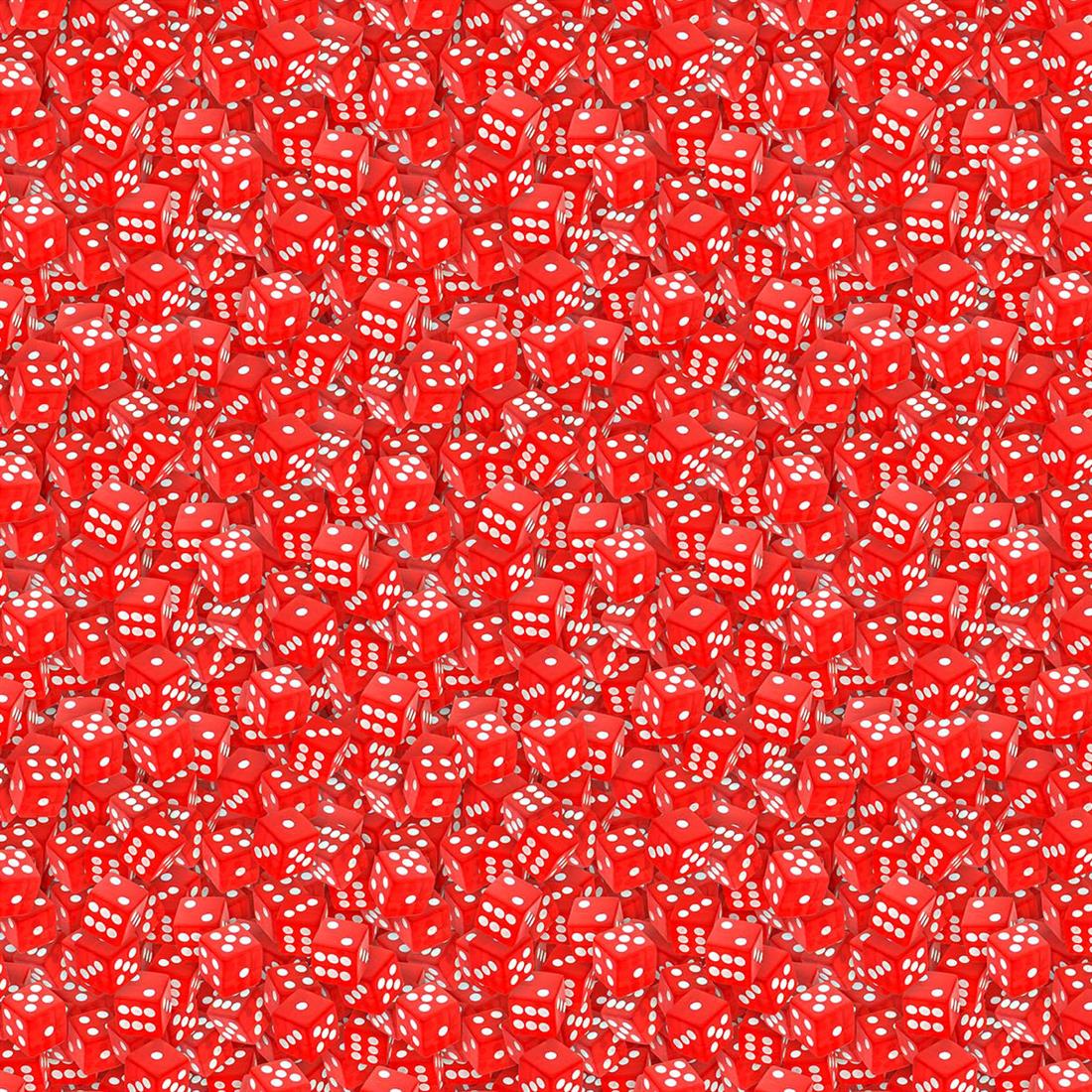 Red Die/ Dice - CC428 140Cm Wide Crafty Cottons Digitally Printed…