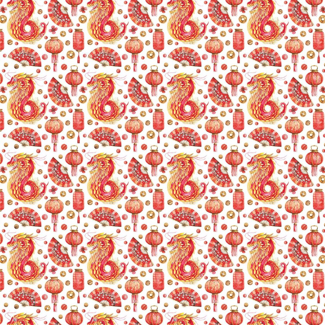 Red & White Chinese New Year - CC436 140Cm Wide Crafty Cottons…
