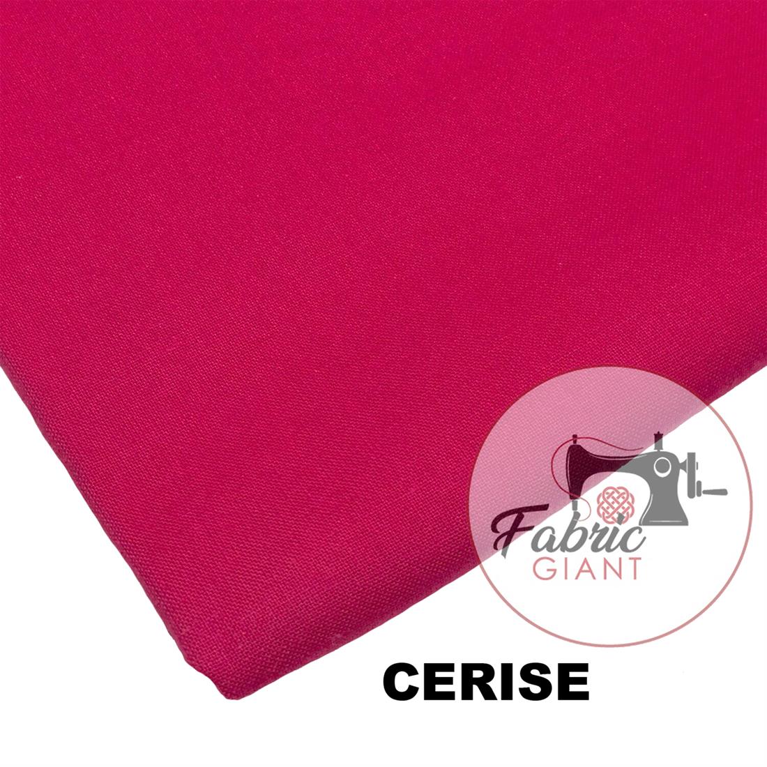 Cerise Plain 100% Cotton 60Inch