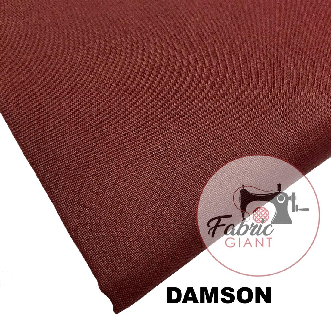 Damson Plain 100% Cotton 60Inch