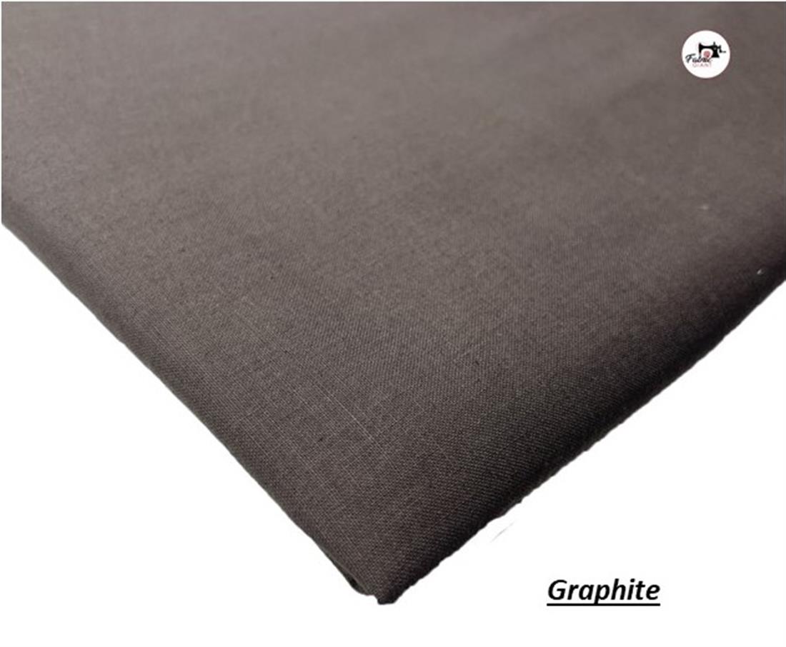 Graphite Plain 100% Cotton 60Inch