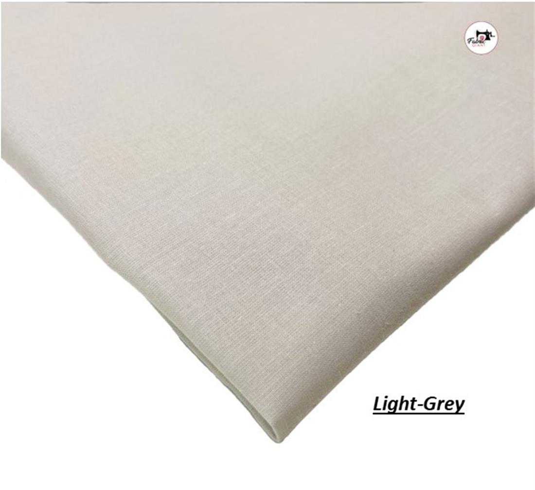 Light Grey Plain 100% Cotton 60Inch
