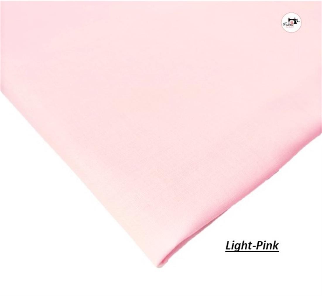 Light Pink Plain 100% Cotton 60Inch