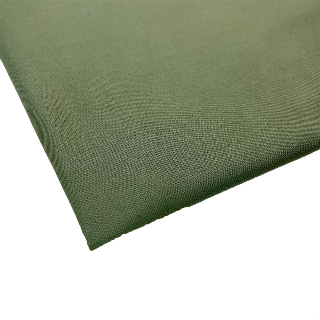 Olive Plain 100% Cotton 60Inch