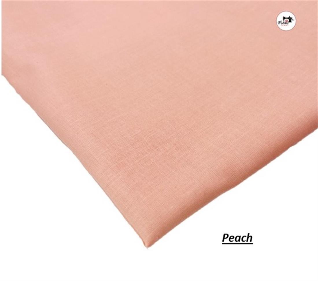 Peach Plain 100% Cotton 60Inch