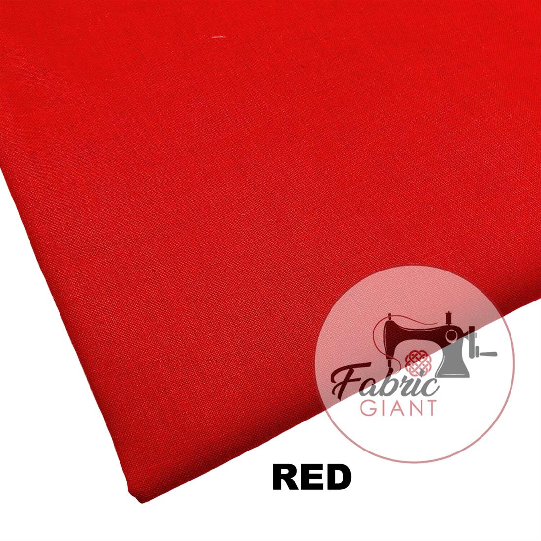 Red Plain 100% Cotton 60Inch