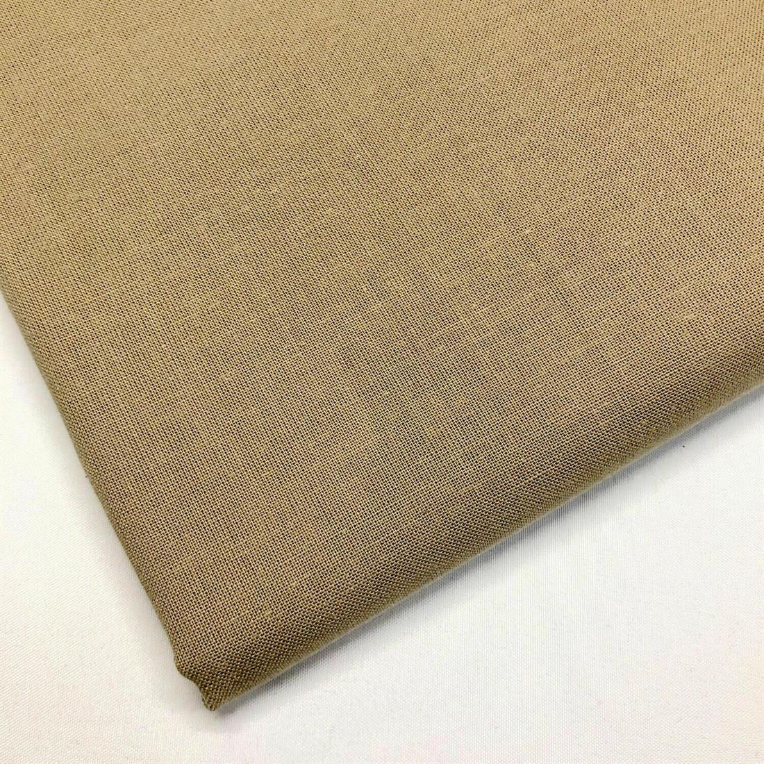 Taupe Plain 100% Cotton 60Inch