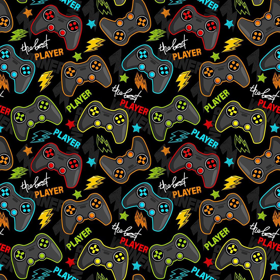 Black The Best Player - CC465 140Cm Wide Crafty Cottons Digitally…